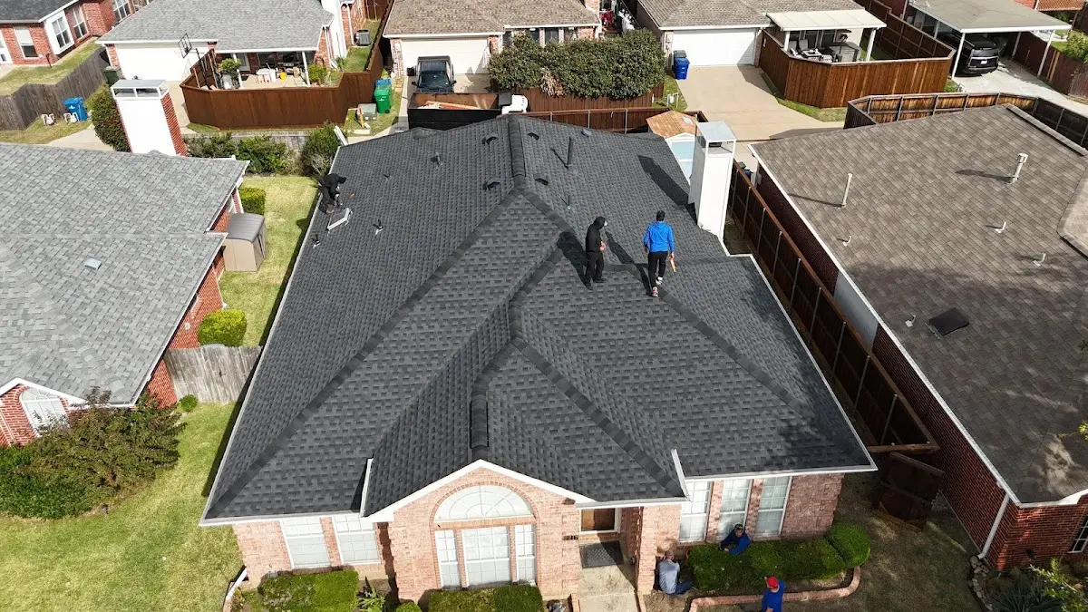 Slate & Tile Roof Repair work in progress on a Chicago Ridge property